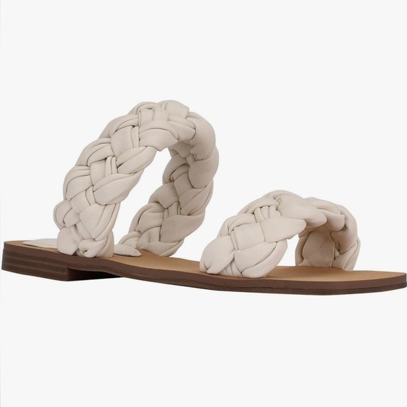 Guess Women's Raign Puffy Woven Flat Sandals - Picture 1 of 7